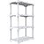 ESTANTE PLASTICA IMIN 80X40CM 60KG 4B BR - Imagem 1