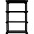 ESTANTE PLASTICA IMIN 80X40CM 60KG 4B PR - Imagem 1