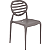 CADEIRA PLASTICA IMIN STRIPE S/BRACO PTO - Imagem 1