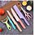 Kit 6 Facas Culinárias Coloridas Multifuncionais   CX 100    6件套刀具 - Imagem 1