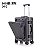 高级登机箱 Mala de Viagem Premium Quadrada C/ Abertura Frontal Estrutura em Alumínio Material PC Cadeado - Imagem 3
