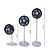 110/220 电风扇 Ventilador De Coluna/Mesa Com Difusor E Rotação Potente Desmontável - Imagem 3