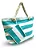 Bolsa de Praia Turquesa/Branco - Imagem 1
