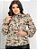 Blusa Feminina Estampada Elegante Manga Longa Bufante Gola Laço - Imagem 7