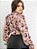 Blusa Feminina Estampada Elegante Manga Longa Bufante Gola Laço - Imagem 6