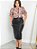 Blusa Feminina Elegante Manga Curta Bufante/Princesa Decote Gota - Estampada - Imagem 7