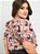 Blusa Feminina Elegante Manga Curta Bufante/Princesa Decote Gota - Estampada - Imagem 8