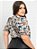 Blusa Feminina Elegante Manga Curta Bufante/Princesa Decote Gota - Estampada - Imagem 2