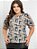 Blusa Feminina Elegante Manga Curta Bufante/Princesa Decote Gota - Estampada - Imagem 5