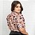 Blusa Feminina Elegante Manga Curta Bufante Gola Laço - Estampada - Imagem 8