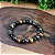 Pulseira esfera Tripla Proteção - Olho de Tigre, Ônix e Hematita - Imagem 1