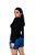 Blusa Feminina Gola V Manga Longa Visco Lycra - Imagem 4