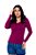 Blusa Feminina Gola V Manga Longa Visco Lycra - Imagem 5