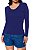 Blusa Feminina Gola V Manga Longa Visco Lycra - Imagem 8