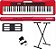 Kit Teclado Musical Casio Casiotone CT-S200 61 Teclas Vermelho - Imagem 1