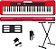 Kit Teclado Musical Casio Casiotone CT-S200 61 Teclas Vermelho - Imagem 1