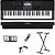 Kit Teclado Musical Casio CT-X800 USB 61 teclas - Imagem 1