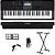 Kit Teclado Musical Casio CT-X800 USB 61 teclas - Imagem 1