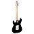 Guitarra Giannini G-100 Strato Black com escudo White - Imagem 2