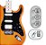 Kit Guitarra Michael Strato Com Efeitos GMS250 Amber - Imagem 2
