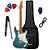 Kit Guitarra Aria Strato 714-MK2 Fullerton Turquoise Blue - Imagem 1