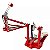 Pedal Duplo X-Pro Action Colors Vermelho Para Bumbo Bateria - Imagem 2