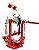 Pedal Duplo X-pro Action Colors Vermelho Para Bumbo Bateria - Imagem 4