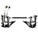 Pedal Duplo X-Pro Action PD DBL ACT Preto P/ Bumbo Bateria - Imagem 2