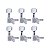 Tarraxa Blindada Cromada P/ Guitarra Custom Sound CMH 807 6 em Linha - Imagem 1