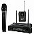 Kit Microfone Sem Fio Mão Headset e Lapela SKP UHF 400D - Imagem 1