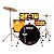 Bateria Acustica Onix Smart By Nagano Bumbo 22 Completa Big Yellow - Imagem 1