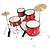Bateria Infantil Nagano One Vermelha Bumbo 16" Completa - Imagem 1