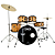 Bateria Acustica Onix Smart 22" KDS KOA  Completa Banco Pratos - Imagem 1