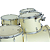 Bateria Acústica D One Rocket DR22 WSS White Satin Sparkle - Imagem 4