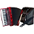 Acordeon Todeschini 120 Baixos 41 Teclas YW827 Vermelho C/Bag - Imagem 2