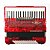 Acordeon Todeschini 120 Baixos 41 Teclas YW827 Vermelho C/Bag - Imagem 1