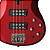 Contrabaixo Yamaha TRBX304 Ativo 4 Cordas Vermelho - Imagem 4