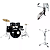 Bateria Acústica Onix Skinny 20 ABK Completa - Imagem 2