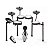 Bateria Eletrônica Alesis Nitro Max Kit 8 Peças Bluetooth Preto - Imagem 2