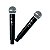 Microfone Sem Fio Custom Sound CW40 C/ Receiver 2 Bastões Preto - Imagem 3