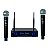 Microfone Sem Fio Custom Sound CW40 C/ Receiver 2 Bastões Preto - Imagem 1