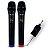 Kit 2 Microfones Sem Fio Duplo Profissional Devox Dx-382 Uhf Preto - Imagem 2