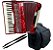 Acordeon Cadenza CD120/41 120 Baixos 41 teclas RD Vermelho - Imagem 1