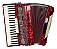 Acordeon Cadenza CD120/41 120 Baixos 41 teclas RD Vermelho - Imagem 3