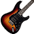 Guitarra Michael Vangart GMV300 Strato Dark Sunburst - Imagem 2