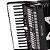Acordeon Michael ACM8007N 80 Baixos 37 Teclas SPB Preto Solido - Imagem 3