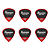 Palheta Ibanez Kit 6un Vermelha Sand Grip 0.8mm Grip Wizard PPA16MSG-RD - Imagem 2