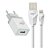 Kit Carregador Parede + Cabo ELG 5v Kt810wc Branco - Imagem 1