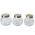 Kit 3 Potes Para Mantimento Vidro e tampa em metal 450ml - Imagem 1