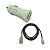 Kit Carregador Veicular Cabo Micro USB Ios Cinza - Imagem 1